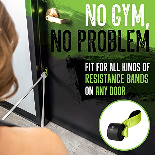 Gradient Fitness Door Anchor for Resistance Bands | Heavy Duty Resistance Band Door Anchors for Stretching Straps, Physical Therapy Exercises & Closed Loop Bands. Door Anchor for Home Gym Workout - color: Green