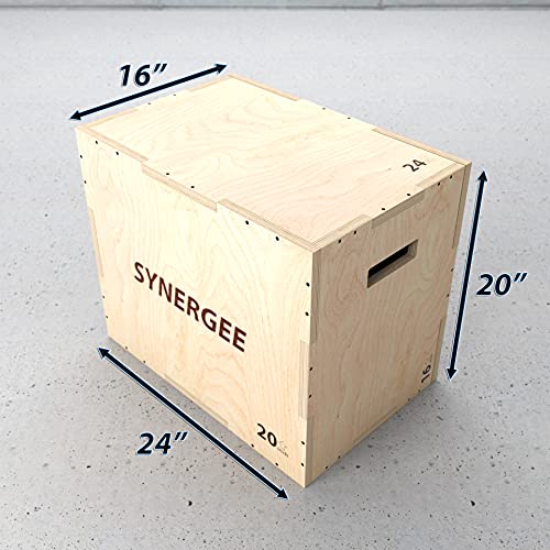Synergee 3 in 1 Wood Plyo Box – Multiple Sizes - color: Wood Plyo - 24/20/16