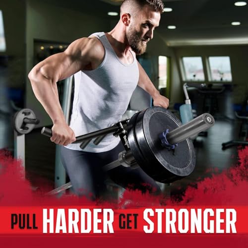 Yes4All Exercise Machine Adjustable T Bar Row Attachment, D Row Handle/Landmine Handle Attachment with Textured Rubber Handles - color: J. Black - Multigrip Rowing Handle