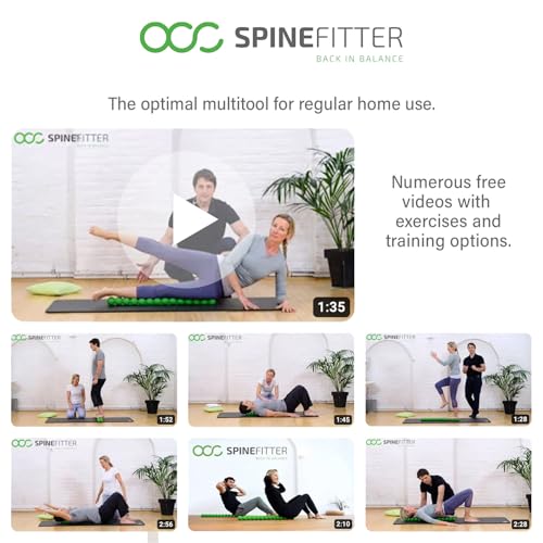 SPINEFITTER by SISSEL Green | Massager for Back & Balance | Back Trainer relieves Tension and blockages Ideal for Pilates and Yoga | to Relax The Spine | for Home & Practice - color: Green
