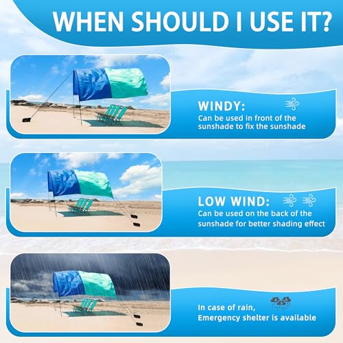 Bylion 2 Pack Beach Shade Accessories- Beach Canopy Wind Assist-600D Sandbags Weight Sun Canopy Assist Kits, Provide Shade in Breezes/No Wind Form Tent-Like Shape(Canopies Excluded) - color: Style 2-Black