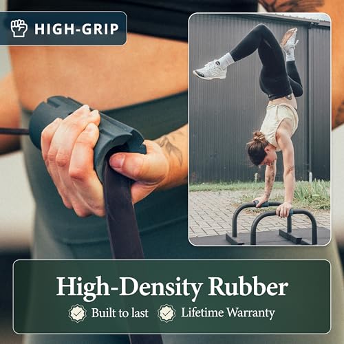 Tribus Thick Grips for Dumbbells & Barbells (2.05" & 2.44”) — Thick Grips for Dumbbells Bars & Fitness Equipment — For Grip Strength & Arm Training, Non-Slip Heavy Duty Rubber