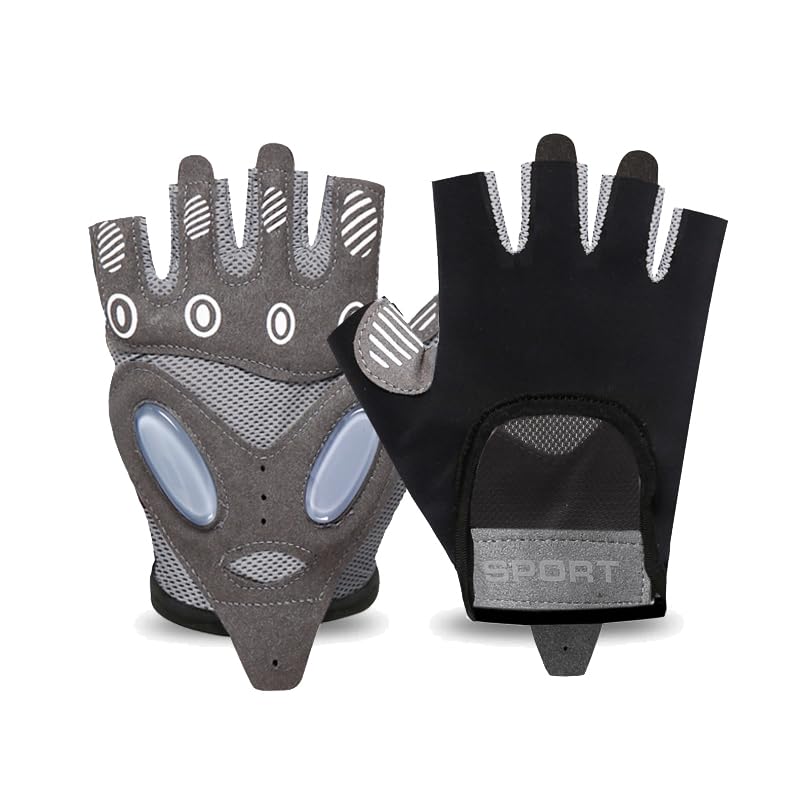 FGSS Workout Gloves for Men Women Exercise Gloves for Weight Lifting Fitness Cycling Gym Training with Grip Cushion Pads - color: Black