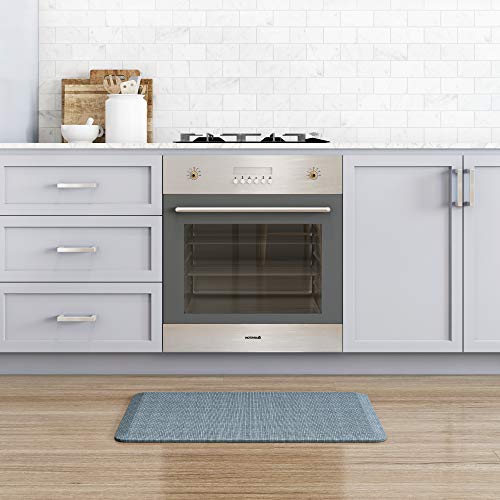 NewLife by GelPro Ergo-Foam Cushioned Anti-Fatigue Standing Kitchen Floor Mat, Padded Stain-Resistant, Waterproof, Non-Slip Comfort Padded Desk/Office Mat - 20" x 32", Tweed Hydrangea - color: Tweed Hydrangea, size: 32"L x 20"W x 0.8"Th