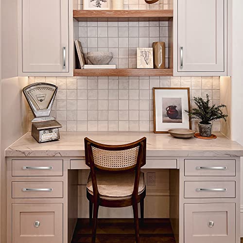 COTYKILEY 10 Pack 7Inch(177mm) Brushed Satin Nickel Kitchen Cabinet Handles Silver Cabinet Pulls Cabinet Door Handles Kitchen Cabinet Hardware Cupboard Drawer Pulls Dresser Handles - color: Brushed Satin Nickel, size: 7" Hole Center（177MM）