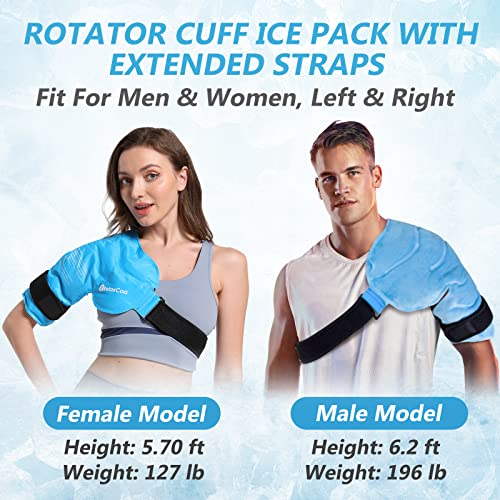 RelaxCoo Shoulder Ice Pack Rotator Cuff Cold Therapy, Reusable Gel Ice Wrap for Shoulder Injuries & Pain Relief, Bursitis, Tendonitis, Swelling, Recovery for Man and Women - style: SHOULDER 1 PACK