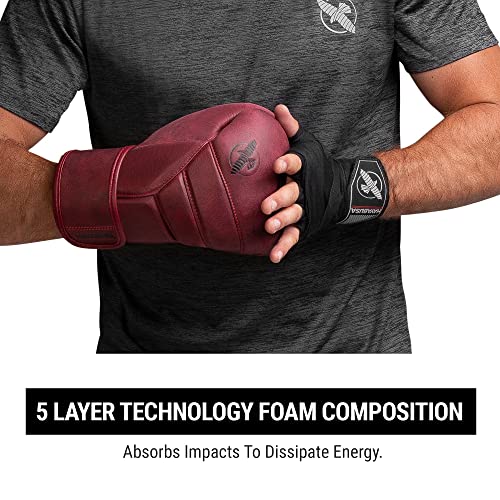Hayabusa T3 LX Leather Boxing Gloves | Leather Boxing Gloves, Training Gloves Men and Women, Sparring Gloves, Heavy Bag Gloves, 16oz Boxing Gloves, Muay Thai Gloves - color: Crimson, size: 12oz
