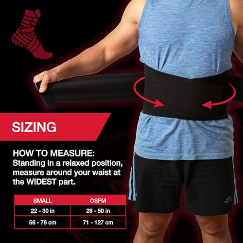 MUELLER Sports Medicine Adjustable Back Brace, Ideal for Upper and Lower Back Pain, Relief & Support for Men and Women, Strains, Sciatica, Scoliosis, Black - style: OSFM