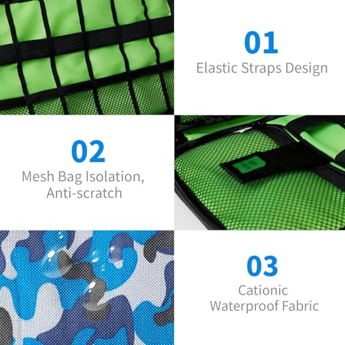 Lcsmaokin Electronics Travel Organizer,Portable Waterproof Electronic Travel Storage Bag for Small Charging Cord Storage,Charger,SD Card etc,for Travel,Business-Blue Camouflage - color: C-Blue Camouflage, size: Single Layer