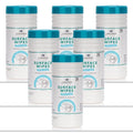 Juniper CLEAN 6 Pack Surface Cleaning Wipes Bleach Free, All-Purpose Cleaner for Bathroom, Kitchen, Office, 450 Count Canister, 7.5" x 7" Sheet, Fresh Scent, Lint Free & Durable - size: 75 Count (Pack of 6)