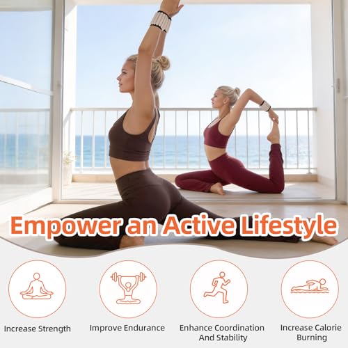Abahub Adjustable Wrist & Ankle Weights 2Pack, Wearable Silicone Weighted Bracelet for Women, Arm Leg Weights for Home Gym Workout, Jogging, Yoga & Pilates - color: Magnetic Beige, size: 4.4LB Pair (2.2LB Each)