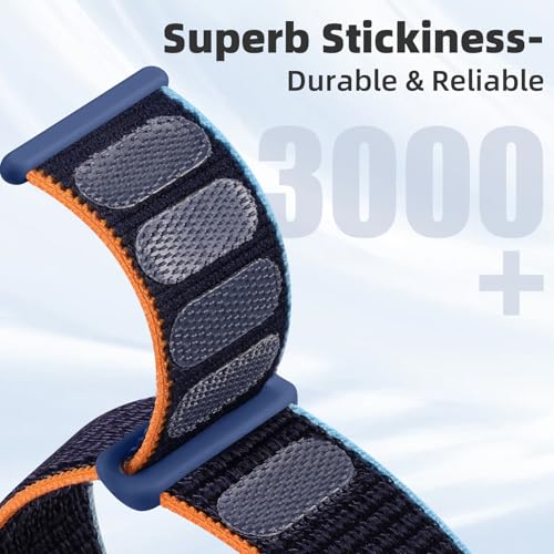 Sport Loop Band Compatible with Apple Watch Bands for Women 44mm 46mm 45mm 49mm 42mm 38mm 40mm 41mm men,Stretch Adjustable Braided Nylon Straps for iWatch Series 11/10/9/8/7/6/5/4/3/2/1/SE/Ultra - color: BlueOrange, size: 44mm/45mm/46mm/49mm/(42mm-series