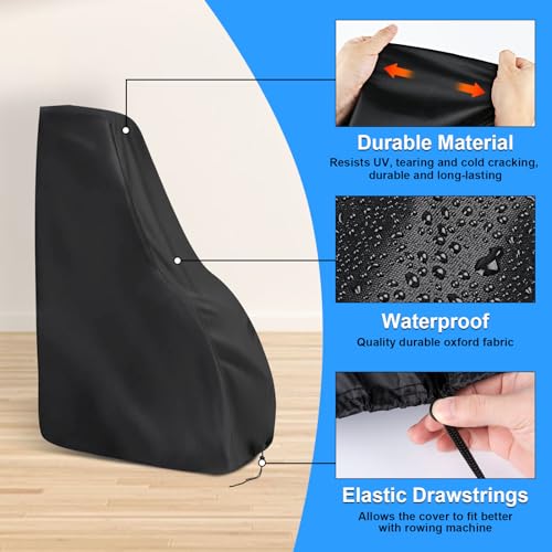 Rowing Machine Cover, Rower Outdoor Cover for Concept 2 Rowing Machine Waterproof Row Machine Cover for Hydrow Rowing Machine, Dustproof Fitness Equipment Protective Cover - size: 44"L×19.6"W×52" H