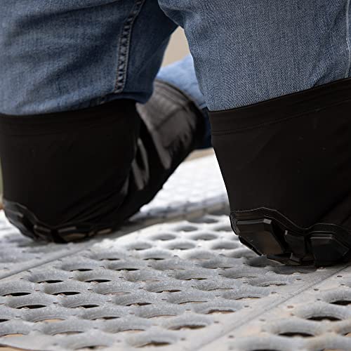 Klein Tools 60611 Knee Pads, Heavy Duty Padded Knee Sleeves, Breathable Mesh Back, Elastic Cuff with Slip-Resistant Silicone, Black, L/XL - size: L/XL