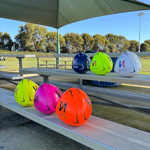 ONEKEEPER Soccer Reflex & Reaction Ball - White, Orange, Blue, Pink, and Fluo Yellow, Agility and Coordination Training for Kids and Juniors (Pump Not Included) - color: Sky Blue