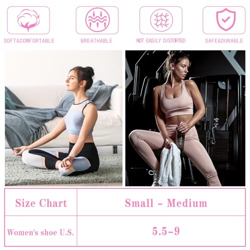 loudashuaiqi Grip Pilates Socks Non Slip Athletic Yoga Socks with Grips for Women Grippy socks for Hospital Workout Barre - style: Grey/Black/Pink