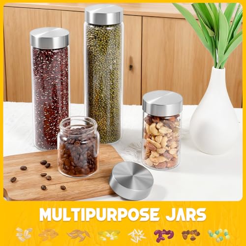 Glass Juice Bottles with Lids, 25 Oz Wide Mouth Glass Water Bottles, for Juicing, Protein, Smoothie, Milk, BPA Free, Stainless Steel Lids, Shaker Bottles (25 Oz / 4 Pack) - size: 25 Oz--4 Pack
