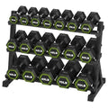 HANDBODE Rubber Coated Hex Dumbbell Set with Rack, 300-840 lb | Fixed Weights Sets with Heavy Duty Storage Stand, Multiple Weight Options Home Gym Equipment for Strength Training - style: 720 lb Set (15-70 lb) with Rack
