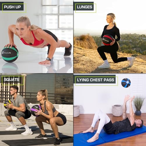 ProsourceFit Weighted Medicine Ball for Full Body Workouts - size: 10 LB
