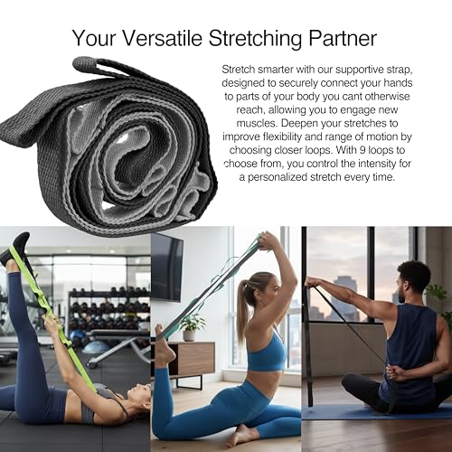 321 STRONG 5 in 1 Foam Roller Set with Hollow Core Deep Tissue Massager, Muscle Roller Stick, Stretching Strap, Spikey Plantar Fasciitis Ball, and Carry Bag, with 4K eBook - color: Bold Black