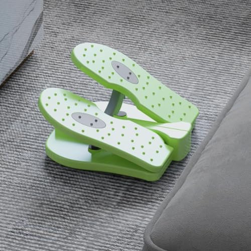 Foot Stepper Machine, Foldable Leg Exerciser Under Desk Foot Pedal Exerciser Reinforced Nylon Leg Workout Trainer for Home Office Use - color: Green
