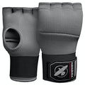 Hayabusa Quick Gel Hand Wrap Boxing Gloves | Slip-On Design, Padded Knuckle Protection, Hook and Loop Closure, Muay Thai Kickboxing, Men and Women, Sparring - color: Grey, size: X-Large