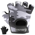 Contraband Pink Label 5217 Women's Design Series Camo Print Lifting and Rowing Gloves (Pair) - Lightweight Vegan Medium Padded Microfiber Amara Leather w/Griplock Silicone - color: Gray, size: Small