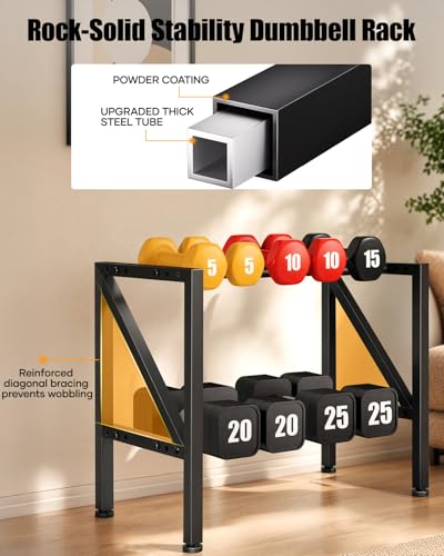 FHXZH Dumbbell Rack Stand Only - Adjustable Weight Rack for Home Gym, Heavy-Duty Weight Stand for Dumbbells Kettlebells - color: Black-Small