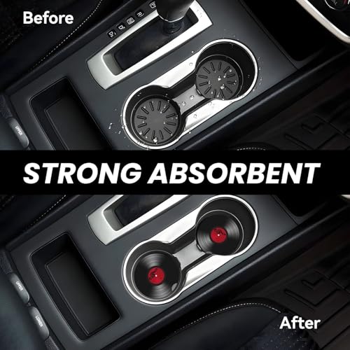 45 RPM Record Cd Car Coasters for Cup Holders, 2 Pack Absorbent Ceramic Drink Cup Coaster for Women Men, Auto Interior Accessories - color: T18