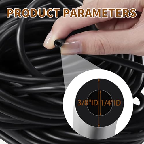 Latex Rubber Tubing 1/4"ID x 3/8"OD Surgical Tubing Slingshot Bands Fitness Hose Tube(10FTBlack) - color: Black, size: 10FT