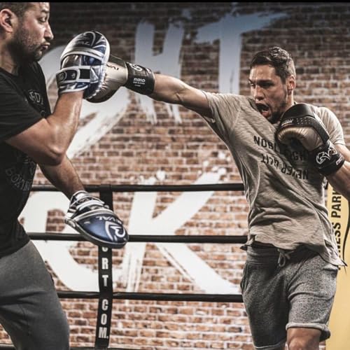 RIVAL Boxing RB10 Intelli-Shock Bag Gloves, Hook and Loop Closure - Ergonomic Fit, 1.25” of Closed Cell Foam for Intense Bag Use - color: Black/Red, size: Medium