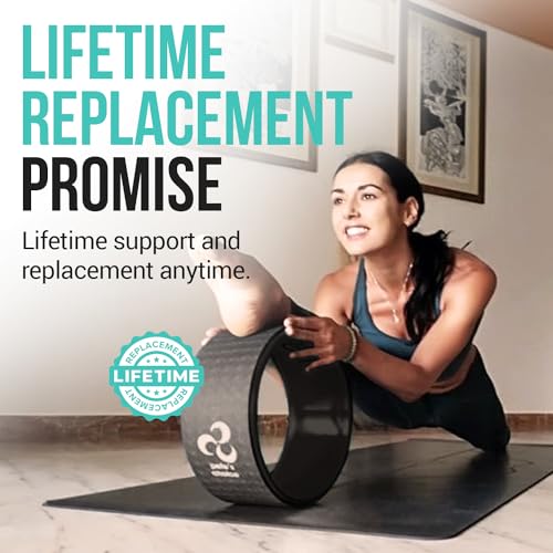 Extra Wide Yoga Wheel, Mini Yoga Wheel - Beginner Friendly Yoga Kit. More Comfortable, Stable and Safer Back Roller. Improve posture, better mobility. Ideal Home Exercise. Relieve Back Pain. - style: Wide