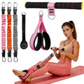 2026 Upgraded Pedal Resistance Band with Handles, 20/30/40LBS Adjustable Latex Bands, Door Anchor, Non-Slip Comfort Pedals, Full Body Workout Kit for Women, Sit Up Exercise Equipment