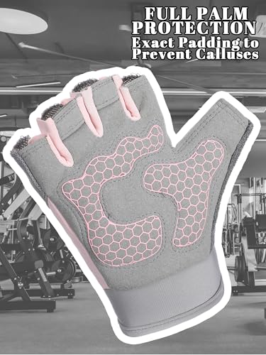 Fourluoo 3 Pairs Weight Lifting Gloves for Men Women, Gym Workout Gloves with Full Palm Protection, Breathable Anti-Slip Fitness Glove for Training, Cycling, Pull-ups, Medium - style: Bright Style