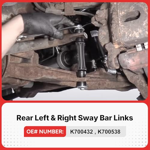 K700538 Front Sway Bar Stabilizer End Links for 07-17 Chevy Silverado 1500,07-13 Avalanche,07-16 Tahoe,15-16 Suburban/07-16 Cadillac Escalade Replace K700432/GMC 07-17 Sierra 1500,07-16 Yukon - color: K700432, size: Sway Bar Links