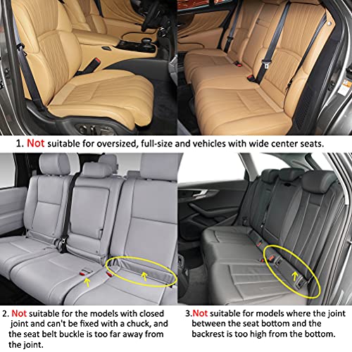 West Llama Linen Car Seat Covers,Bottom Seat Covers for Cars Include 1 Pair Front Driver Seat Pad Mat and 1 Rear Bench Cover Universal Fits 90% Vehicles,SUVs,Cars,Sedans(3Piece-Gray) - color: Gray, size: 2 Front Seat Covers+1 Rear Bench Seat Cover