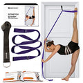 Stretching Strap With Door Anchor - Stretching Equipment to Improve Legs Flexibility - Splits Trainer For Home Ideal In Ballet, Dance, Cheerleading, Taekwondo, Yoga, Pole Dancing & Gymnastics - color: Purple