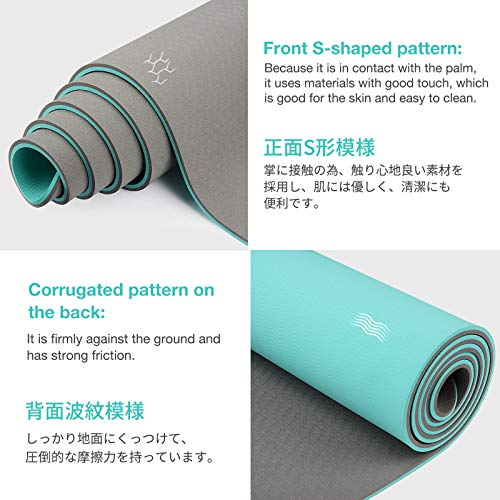 Gruper Yoga Mat Non Slip, Eco Friendly Fitness Exercise Mat with Carrying Strap,Pro Yoga Mats for Women,Workout Mats for Home, Pilates and Floor Exercises - color: Carbon Gray, size: 0.31*24*72 Inches
