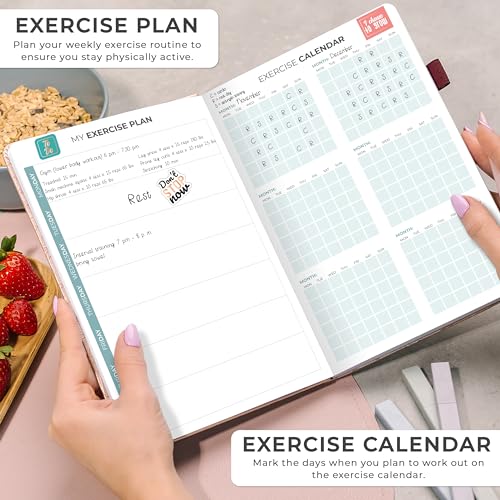 Clever Fox Weekly Meal Planner - Weekly & Daily Meal Prep Journal with Shopping and Grocery Lists for Menu Planning, Healthy Diet & Weight Loss Tracking, Lasts 1 Year, Undated, A5 - Rose Gold - color: Rose Gold