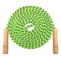 16 FT Double Dutch Jump Rope for Kids - Wooden Handle - Adjustable Cotton Braided Fitness Skipping Rope for Fitness, Outdoor Fun, School Sports, and Party Games