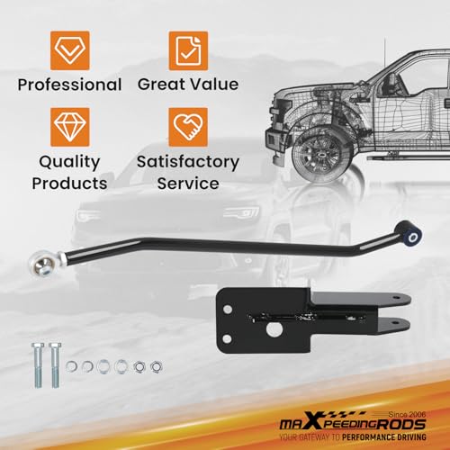 maXpeedingrods Adjustable Front Track Bar for Jeep Cherokee XJ 1984-2001 with 4-6.5" Lift, Panhard Bar Rod with Relocation Bracket - size: for 4-6.5" Lift