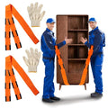 Moving Straps Upgrade Width, 2-Person Lifting and Moving System with Cotton Gloves, Lifting Wrist Straps for Moving Appliances, Furniture, Support up to 800lbs