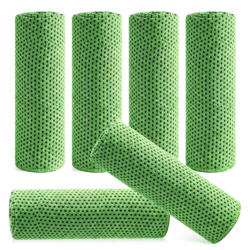 Hosuly 6 Pack Cooling Towels 40"x12" Ice Towel Cooling Neck Wraps Soft Breathable Chilly Stay Cool in Summer for Sports Yoga Golf Gym Activities(Bright Green) - color: Bright Green