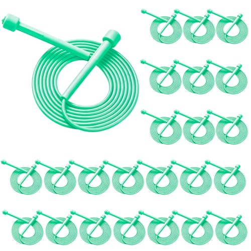 YYDYTTKX Adjustable Jump Rope Bulk, 9.2 ft Tangle-Free Speed Skipping Rope for workouts, group training, teams, family and Gym Class - color: Turquoise, size: 24