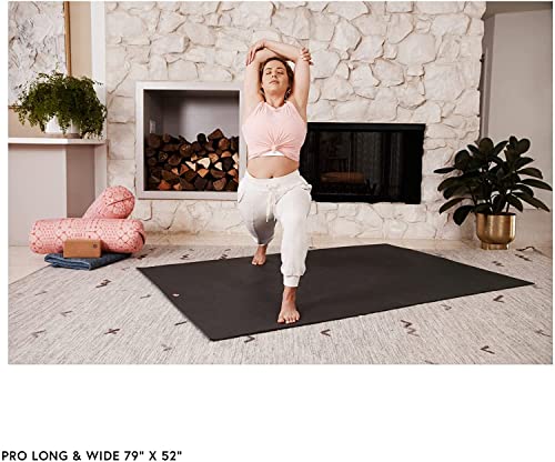 Manduka PRO Yoga Mat - 6mm | Lifetime Durability | Hygienic Construction | Premium Studio Quality | Teacher Approved - color: Black, size: 79" x 52"