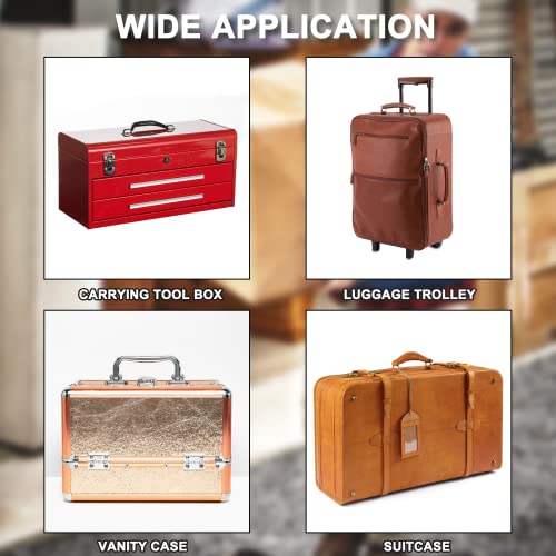 Piutouyar 14.4cm / 5.67 Inches Plastic Luggage Trunk Pull Handle, Antique Suitcase Side Holder for Briefcase, Luggage, Toolbox, Musical Box, Black(3Pcs) - color: Black, size: Black-3Pcs