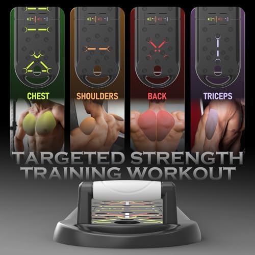 Push Up Board Fitness, Workout Home Gym Equipment, 20 in 1 Exercise Pushup Bar Handles for Floor, Strength Training Equipment for Men - color: Gray Premium