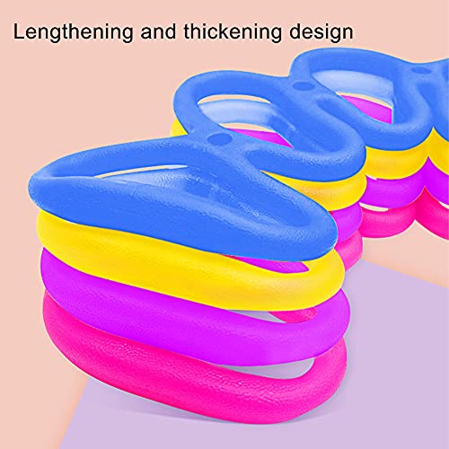 7 Ring Stretch Resistance Exercise Band, Workout Bands Yoga Stretching for Home Fitness, Foot, Leg and Arm Exerciser Stretch Band, Center Workout Walking Exercise - color: Red