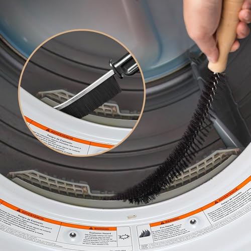 Holikme Dryer Vent Cleaner Kit - 4 Pack Flexible lint Trap Cleaner Tools | Deep Cleaning Tool for Fridge, Washer, Stove Gaps & Tight Spots – Crevice & Brush Set Boosts Efficiency, Reduces Fire Risk - size: Long 4Pack