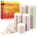 FRESINIDER Premium Elastic Bandage Wrap, 6 Pack (2x2, 2x4, 2x6) Cotton Compression Bandage with Touch Closure at Both Ends, Support & First Aid, Medical, and Injury Recovery - color: 6 Pack Mix (2, 4, 6 Inches)